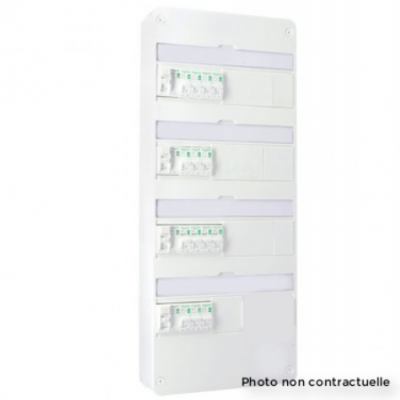 Porte Compteur Electrique Schneider Schneider Tableau Resi9 Monte 4 Rangees Batir Moins Cher