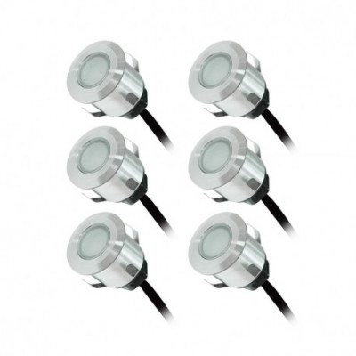 Kit Extérieur Terrasse Balisage 12v Spot Led 6w 6x0 4000°k Ybf76ygv