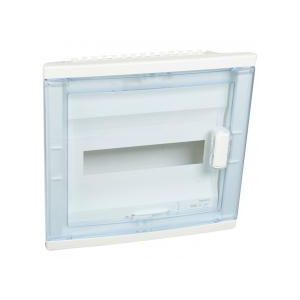 Coffret encastré 1 rangée porte transparente