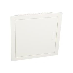 Coffret encastré 1 rangée porte métal blanche