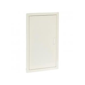 Coffret encastré 3 rangées porte métal blanche