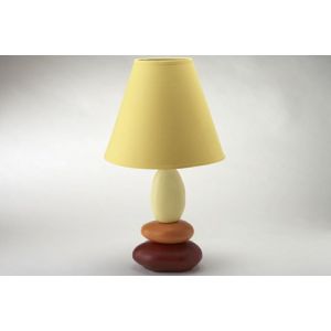 Lampe 3 galets Marron et jaune - 060860 - AMADEUS