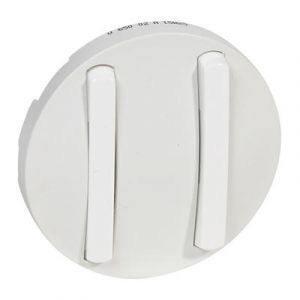 Enjoliveur double interrupteur doigt étroit - Blanc - 065002 - Legrand