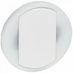 Enjoliveur large Céliane pour interrupteur , va-et-vient ou poussoir lumineux - Blanc 065004 Legrand