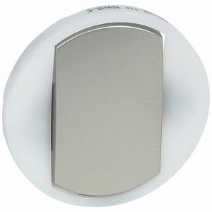 Enjoliveur large Céliane pour interrupteur , va-et-vient ou poussoir lumineux - finition titane 065104 Legrand
