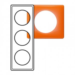 Plaque 3 postes Céliane 70's orange - 066653 - Legrand
