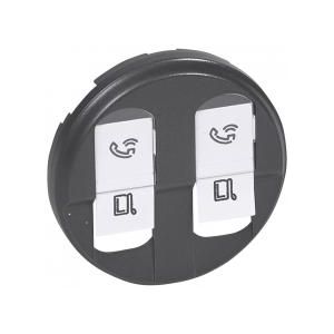 Enjoliveur prise RJ45 double - Graphite 067952 Legrand