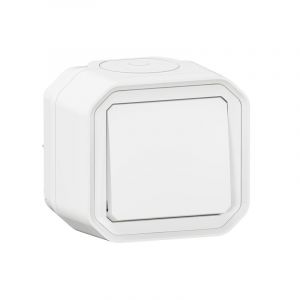  Poussoir étanche Legrand Plexo 10A IP55 IK08 saillie blanc - 069760L