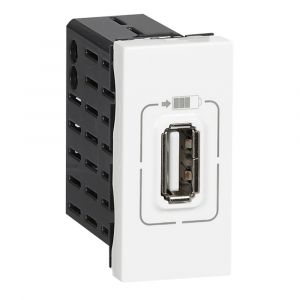 Prise USB Type-A Legrand Mosaic 1 blanc - 077591