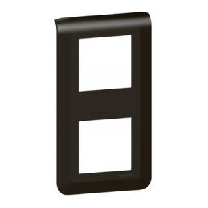 Plaque de finition verticale Mosaic pour 2x2 modules noir mat 079062L Legrand