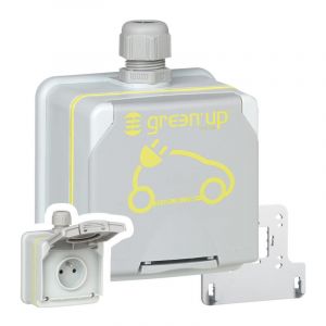  Prise saillie étanche Green'up Access pour véhicule électrique - Modes 1 ou 2 - IP66 IK08 - 16A 230V 