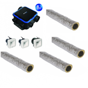 Pack VMC EasyHOME HYGRO Compact Premium MW BDH ALDES + 4 Gaines isolées