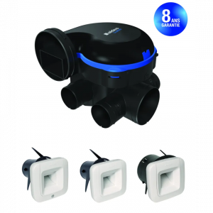 Kit VMC simple flux EasyHOME HYGRO Classic BDH référence 11033531 de la marque ALDES.