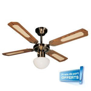 Ventilateur plafond BALI + fixations offertes FARELEK - 112422