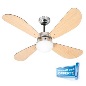  Ventilateur plafond BERMUDES + fixations offertes FARELEK - 112423