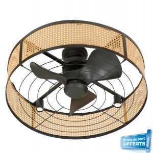 Ventilateur de plafond avec éclairage, série Solombra référence 112442 de FARELEK.