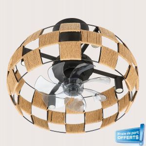 Ventilateur de plafond avec éclairage, gamme Brézana référence 112451 de FARELEK.