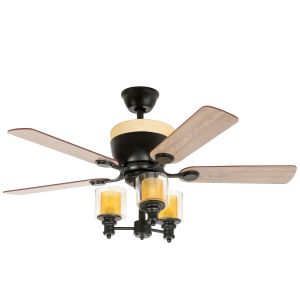Ventilateur de plafond avec éclairage, Calima référence 112456 de FARELEK.