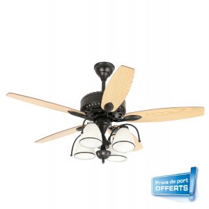 Ventilateur de plafond avec éclairage, Zéphora référence 112460 de marque FARELEK