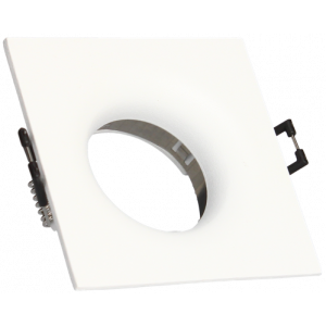 Kit spot encastré carré blanc GU10 - 731704