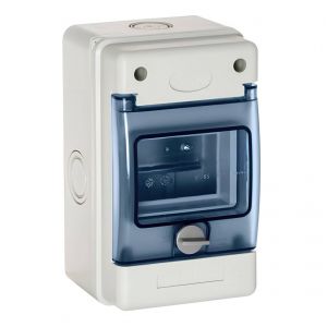 Tableau étanche IP65 pour 4 modules - référence 1304 de la marque Solera. Indispensable pour une installation électrique en extérieure ou en milieu humide. 