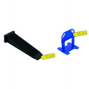  125 croisillons 1.5 mm autonivelants + cales Espacement régulier de 1,5 mm, idéal pour une pose soignée.