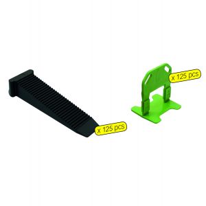 125 croisillons 3 mm autonivelants + cales - 180049 MEJIX Espacement régulier de 3 mm, idéal pour une pose soignée.