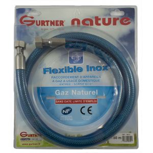 Flexible gaz naturel 1.00 metre longue duree