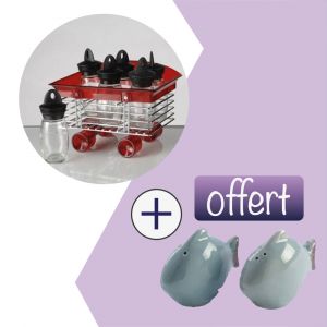  Chariot épices + Sel/poivre poisson écume Offert