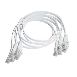 Lot de 5 cordons plats RJ45 FTP - 20cm Q165 MICHAUD