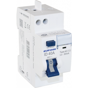 Inter différentiel EUR'OHM 40A type AC 30mA - 23440