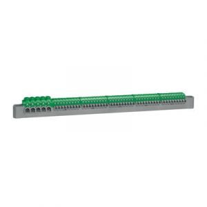 Bornier de répartition IP2X terre - 5 connexions 6mm² à 25mm² - vert - longueur 332mm 405057 Legrand