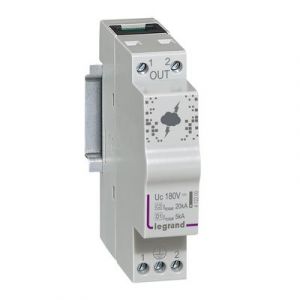 Parafoudre pour ligne téléphonique et ligne de communication 10kA à 20kA 180V maximum - 1 module - 412200 - Legrand