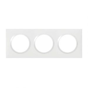 Plaque carrée dooxie 3 postes finition blanc - 600803 - Legrand 