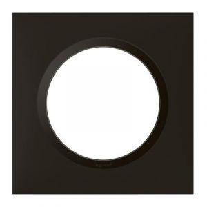 Plaque carrée dooxie 1 poste finition noir velours - 600861 - Legrand
