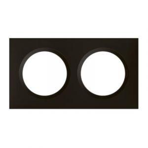 Plaque carrée dooxie 2 postes finition noir velours - 600862 - Legrand