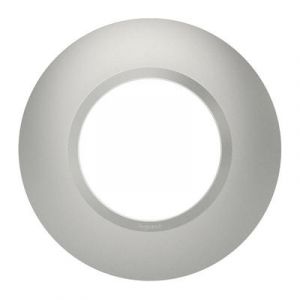  Plaque ronde dooxie 1 poste finition effet aluminium 600975  Legrand