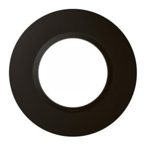  Plaque ronde dooxie 1 poste finition noir velours