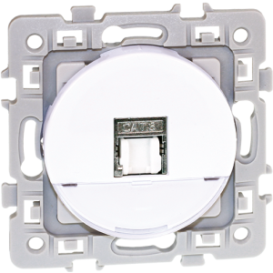 Prise RJ45 blindée Cat.6 FTP (Grade 1 TV) blanc - 60271 Square Eur'Ohm