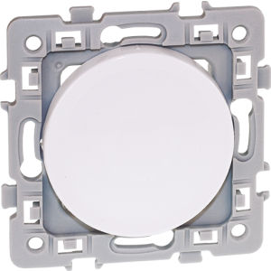 Obturateur avec enjoliveur blanc. Mécanisme référence 60276 de la gamme Square du fabricant Eur'Ohm