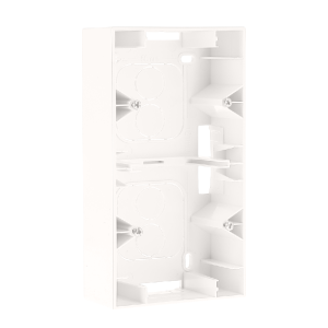 Cadre saillie blanc pour 2 postes référence 60281 de la gamme Square de chez Eur'Ohm