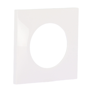 Plaque d'habillage configuration 1 poste de couleur blanc. Plaque de finition référence 60295 Square du fabricant Eur'Ohm