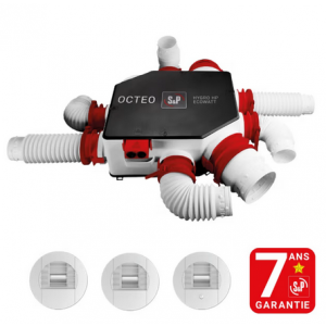 Kit VMC Hygro Ecowatt pour logement (neuf/rénov/remplacement) référence 607812 UNELVENT / S&P.