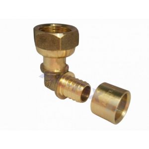 Coude à écrou tournant 16 - 1/2 (15x21) - AC-FIX - 015.1612