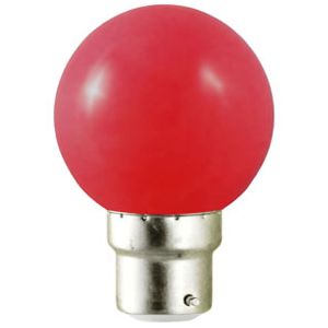 Ampoule LED B22 rouge - 1W 