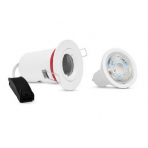 Spot BBC  Blanc douille auto + GU10 dimmable 3000K - 77187