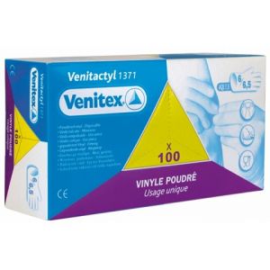 Boîte de 100 gants jetables vinyle 9/10