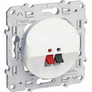 Prise haut-parleur Odace - Blanc - S520487 - Schneider 