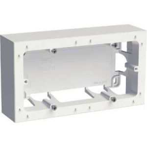 Boîte pour montage en saillie - 2 postes entraxe 71 mm - Blanc Schneider S520764