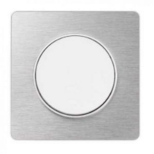 Plaque 1 poste Odace Touch - Alu brossé